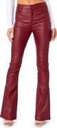 EDIKTED Luna Faux Leather Flare Pants
