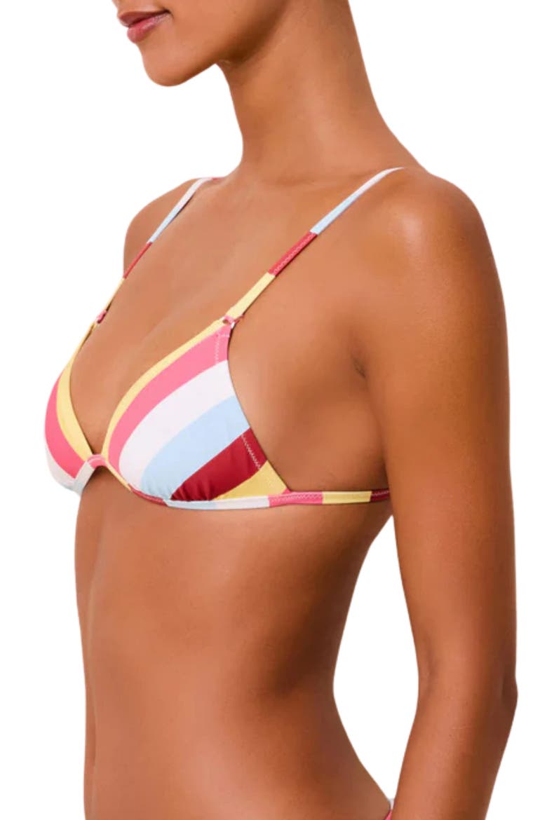 The Lulu Stripe Triangle Bikini Top, Alternate, color, SYMI STRIPE