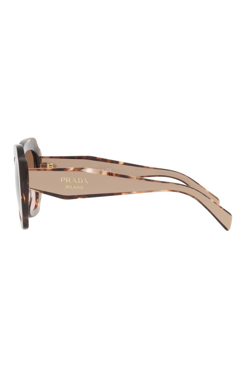 54mm Gradient Irregular Sunglasses, Alternate, color, HAVANA