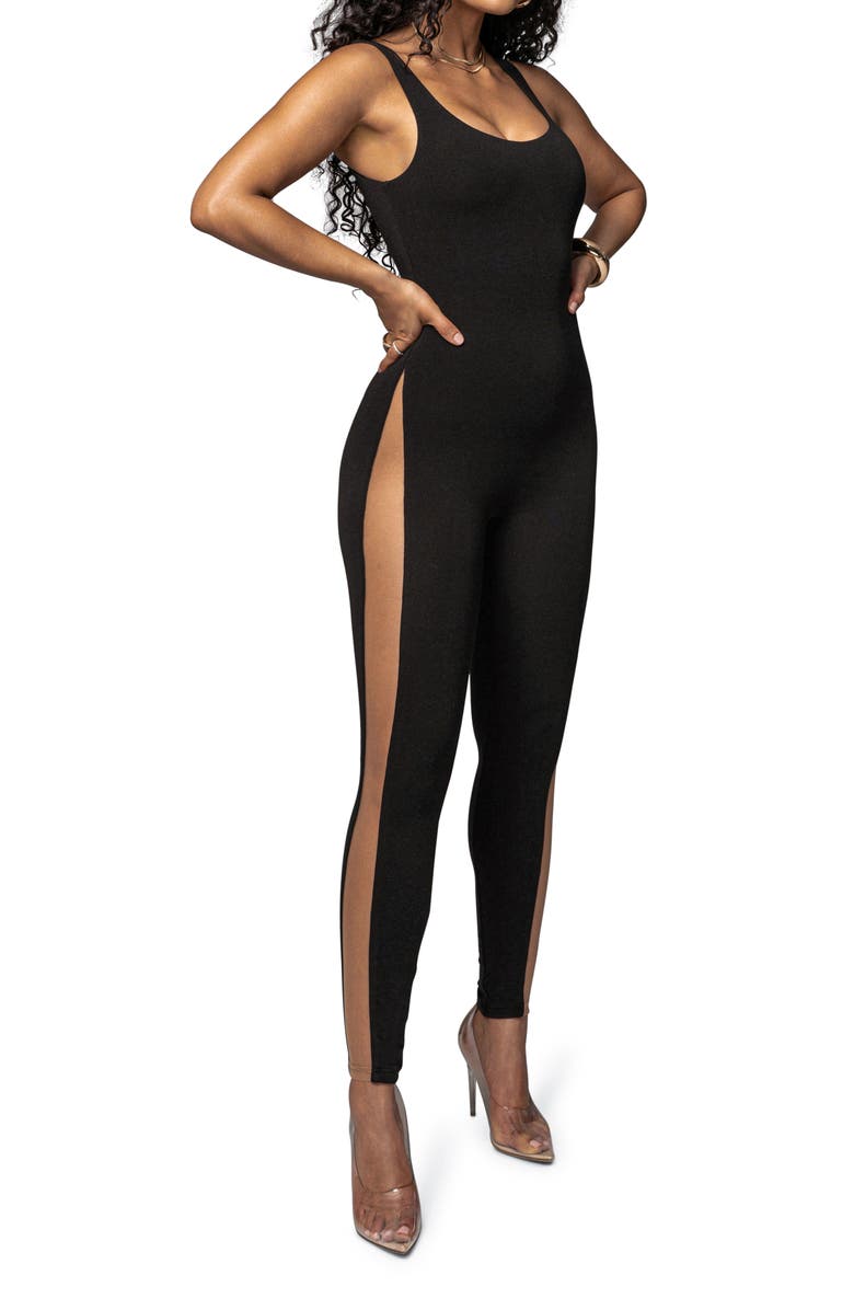 JLUXLABEL Night Fall Tank Jumpsuit, Alternate, color, Black