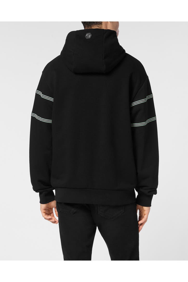 Hoodie Sweatshirt Ls Racing Club Men, Alternate, color, black/turquoise