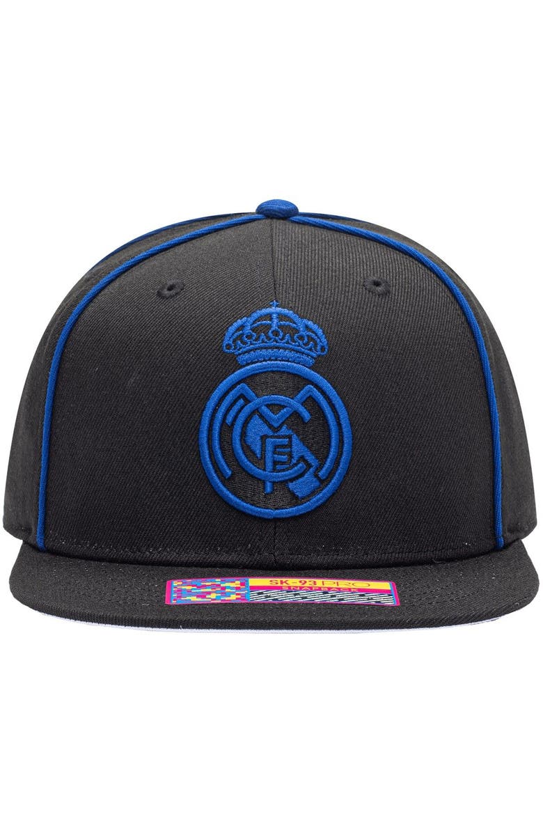 FAN INK Men's Black Real Madrid Cali Night Snapback Hat, Alternate, color, 