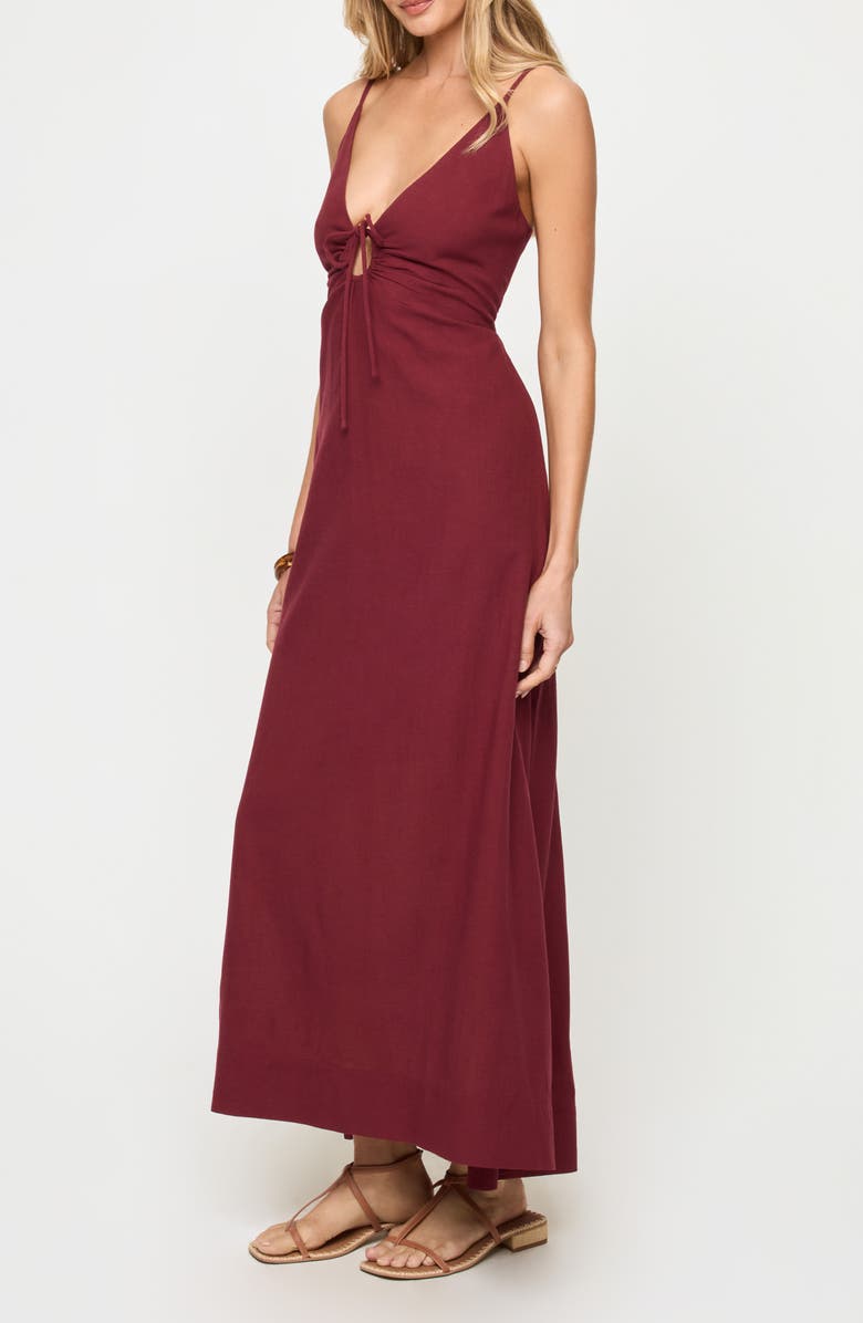 LSPACE Mabel Cover-Up Maxi Dress, Alternate, color, Sangria