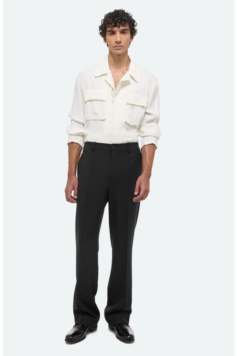 Relaxed Fit Stretch Twill Pants, Alternate, color, BLACK
