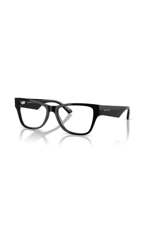 Jimmy Choo 54mm Rectangle Optical Glasses In Black