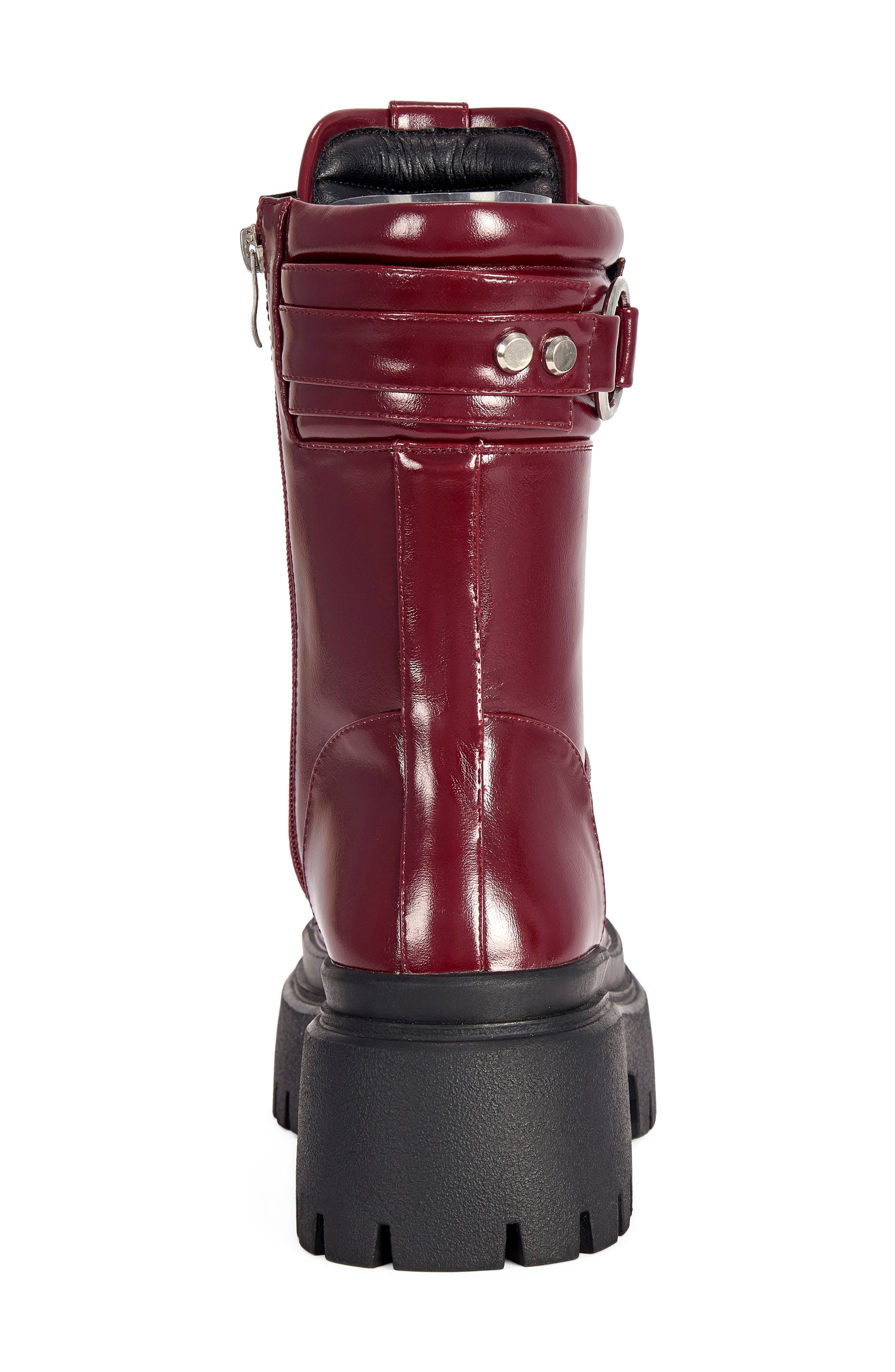 Wednesday Faux Leather Boot, Alternate, color, BURGUNDY