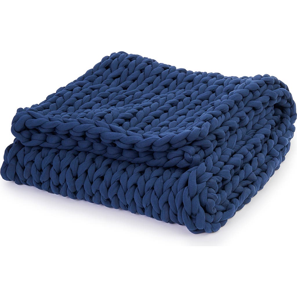 Bearaby Weighted Knit Blanket in Midnight Blue  product