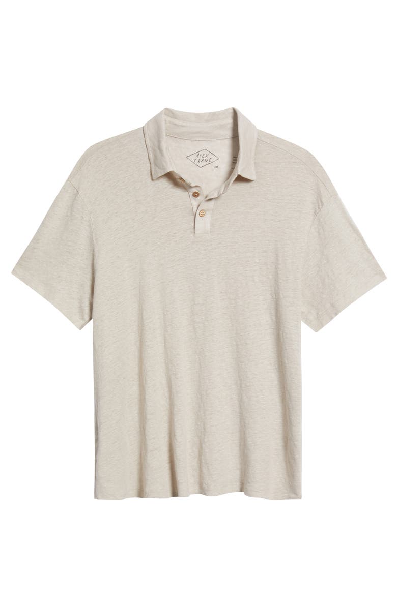 ALEX CRANE Linen Polo, Alternate, color, Bone