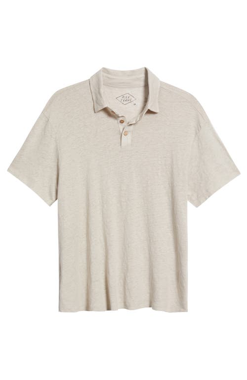 Alex Crane  Linen Polo In Bone