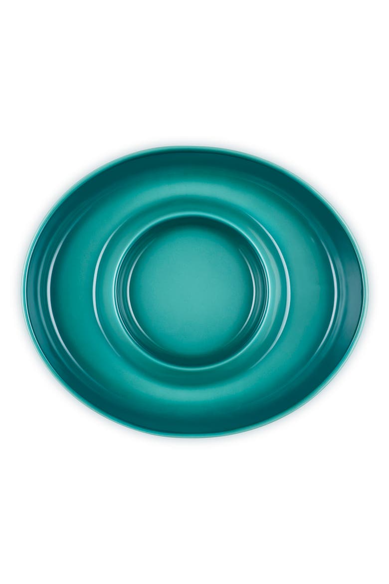 Oval Stoneware Chip & Dip Platter, Alternate, color, RIVIERA