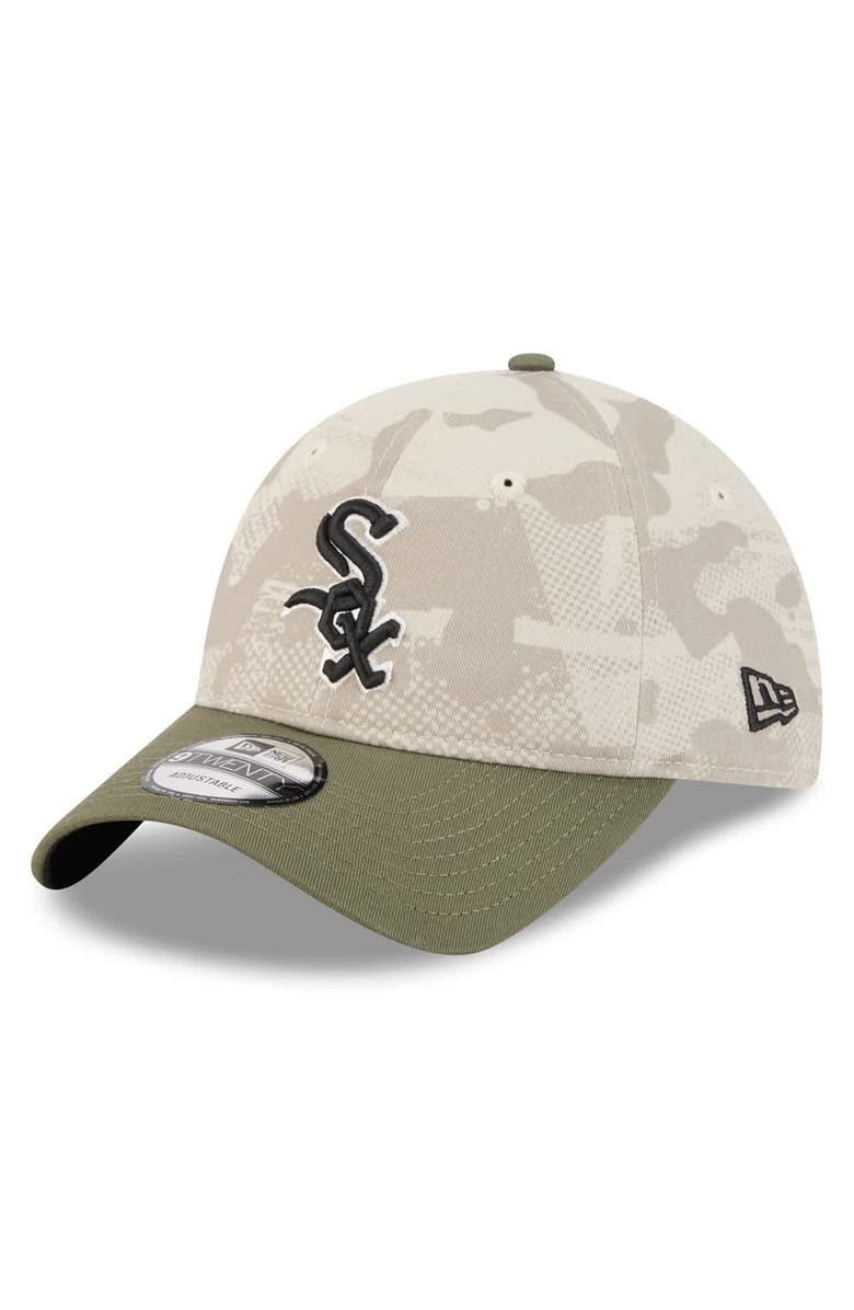 New Era Men's New Era Light Beige/Olive Chicago White Sox 2025 Armed Forces Day 9TWENTY Adjustable Hat, Alternate, color, Light Beige