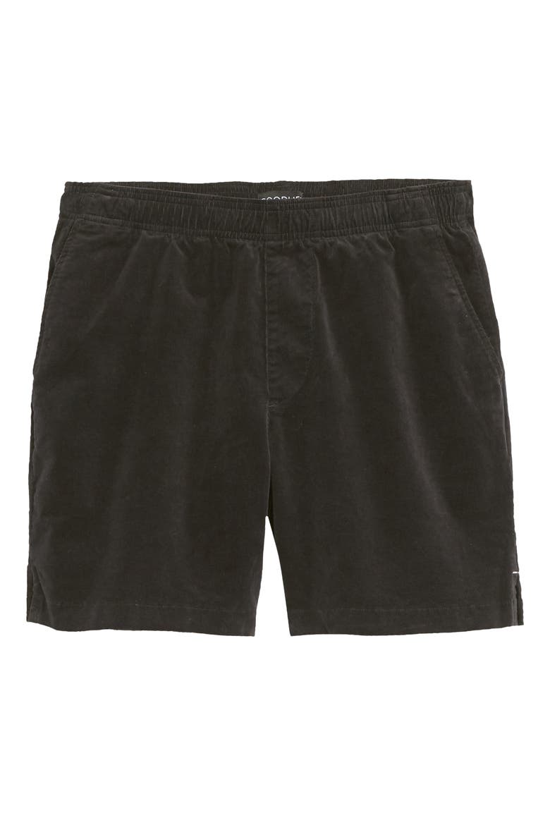 Stretch Corduroy Shorts, Alternate, color, BLACK