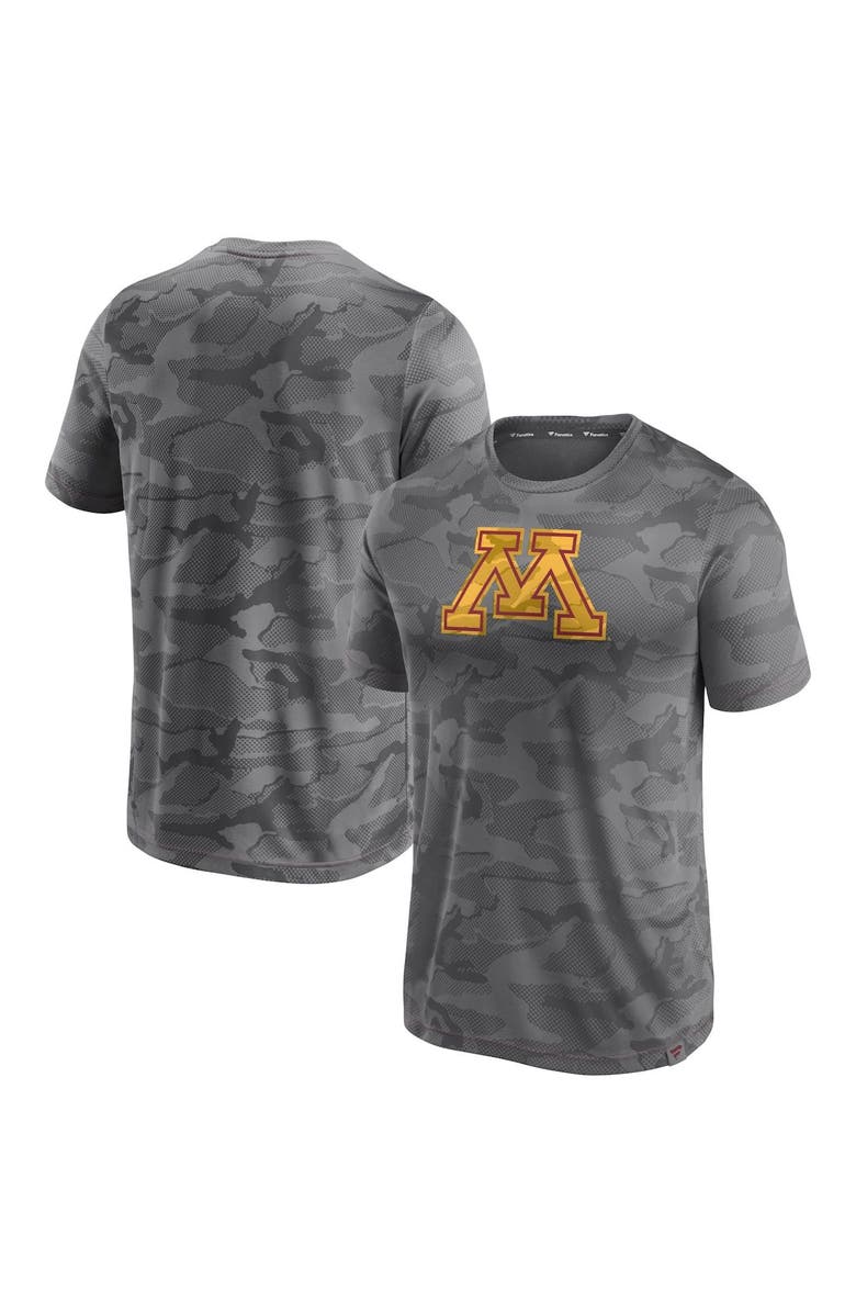 FANATICS Men's Fanatics Branded Gray Minnesota Golden Gophers Primary Camo T-Shirt, Main, color, 