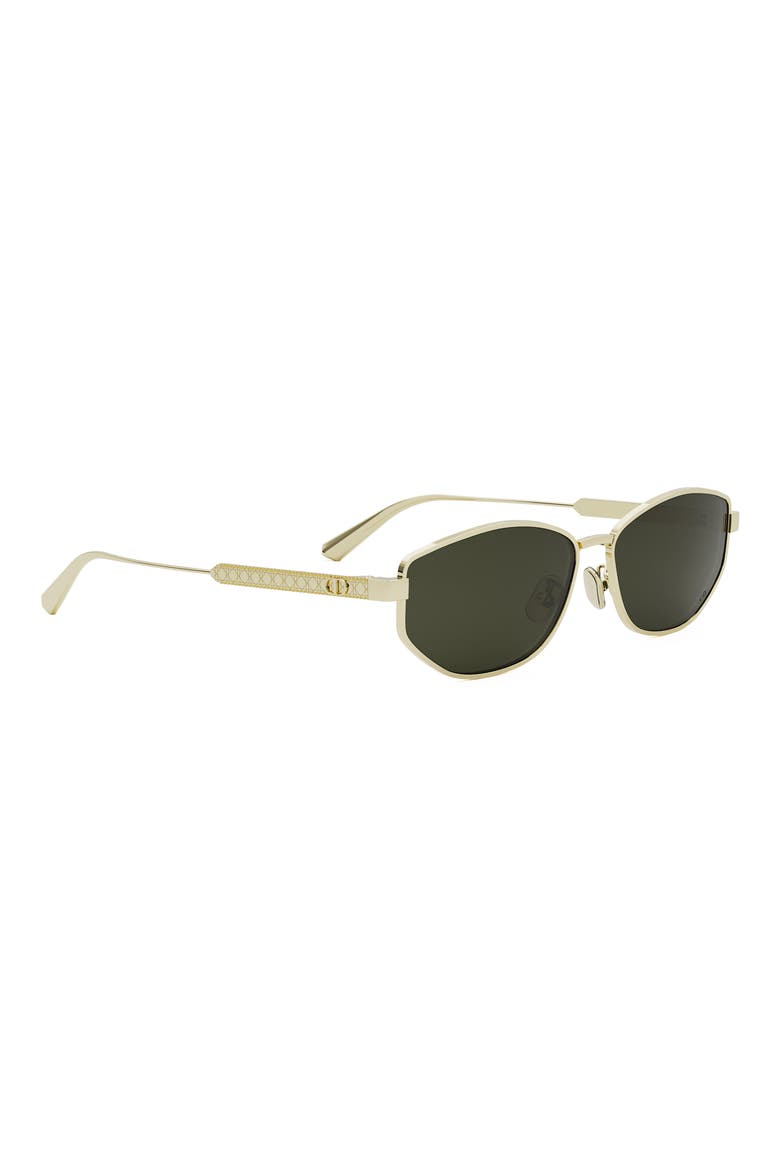 'DiorCannage B1U Oval Sunglasses, Alternate, color, SHINY GOLD DH / GREEN