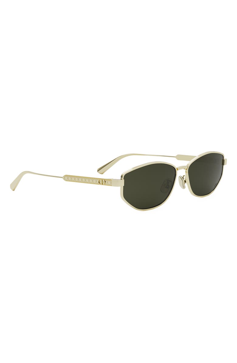 DIOR 'DiorCannage B1U Oval Sunglasses, Alternate, color, Shiny Gold Dh / Green