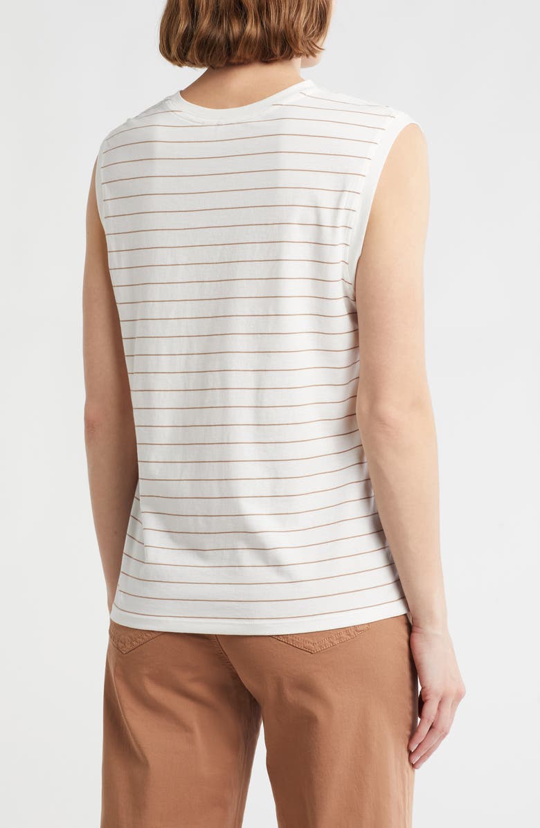 Nordstrom Pima Muscle Tank, Alternate, color, Ivory Tofu- Tan Lauren Stripe