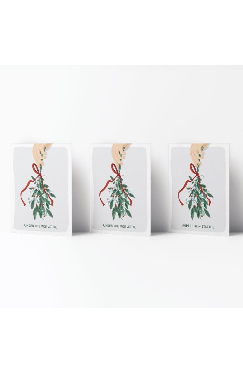 Ramus & Co Winter/Holiday Greeting Card Pack Sets (3 ct) Under The Mistletoe, Main, color, Multi-Pack
