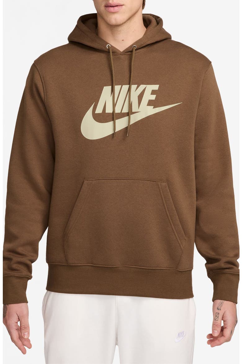 Club Fleece Hoodie, Main, color, 235 MSWBRN/LTKAKI
