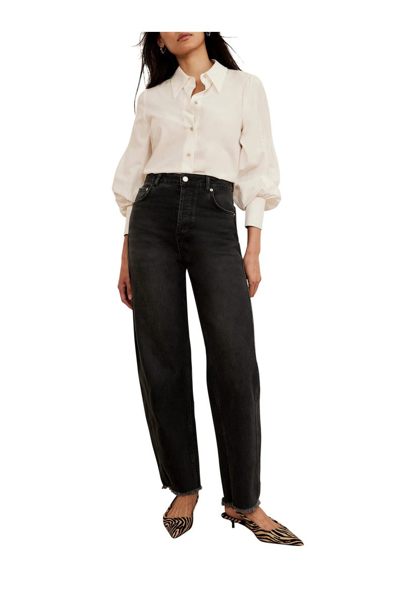 MINT VELVET Barrel Leg Jeans, Main, color, Black