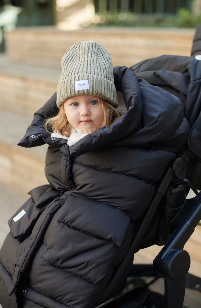 7 A.M. Enfant 212 evolution<sup>®</sup> Extendable Stroller & Car Seat Waterproof Footmuff, Alternate, color, Black
