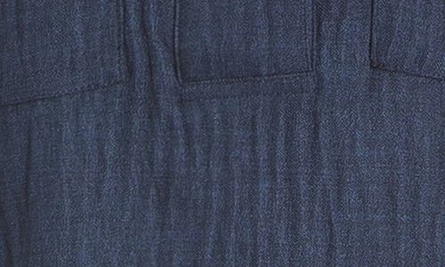 Max Studio Collared Textured Shirt In Blue