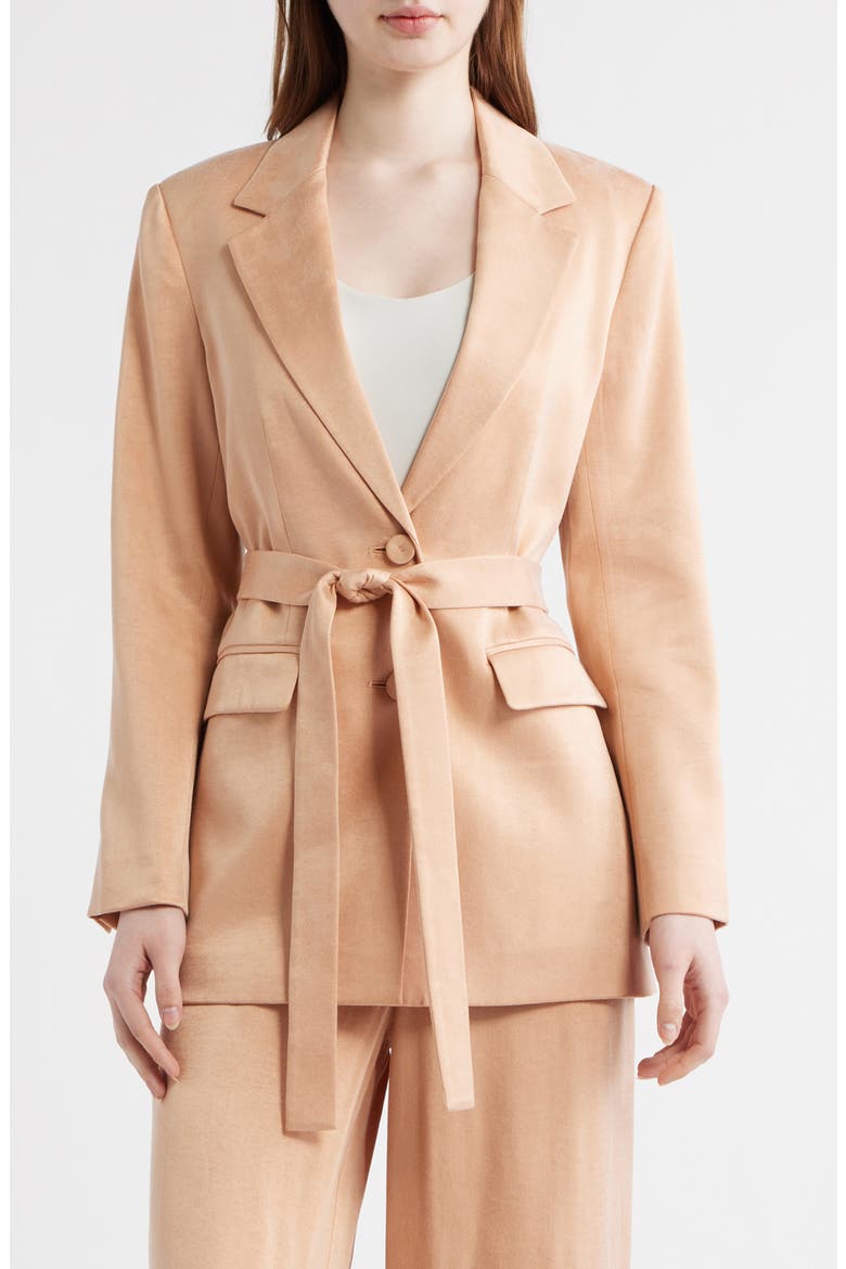 Jessi Faux Suede Jacket, Main, color, CHAI