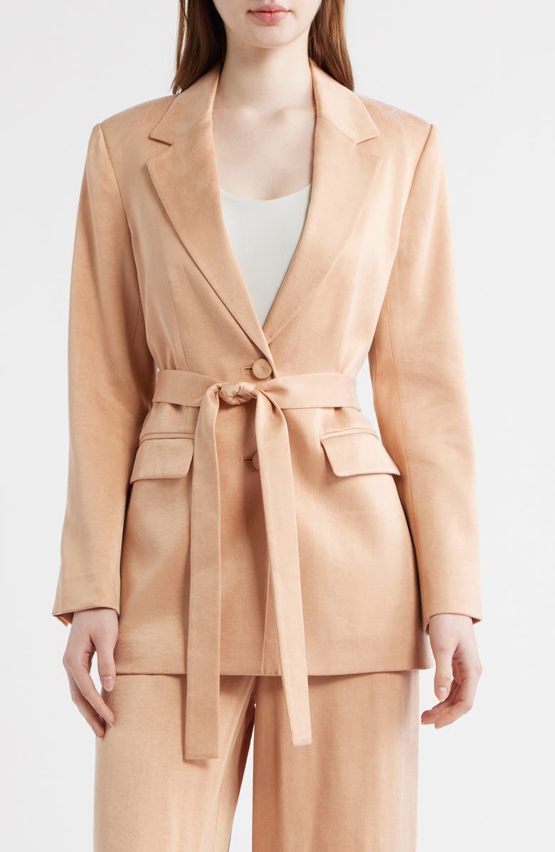 KOBI HALPERIN Jessi Faux Suede Jacket, Main, color, Chai