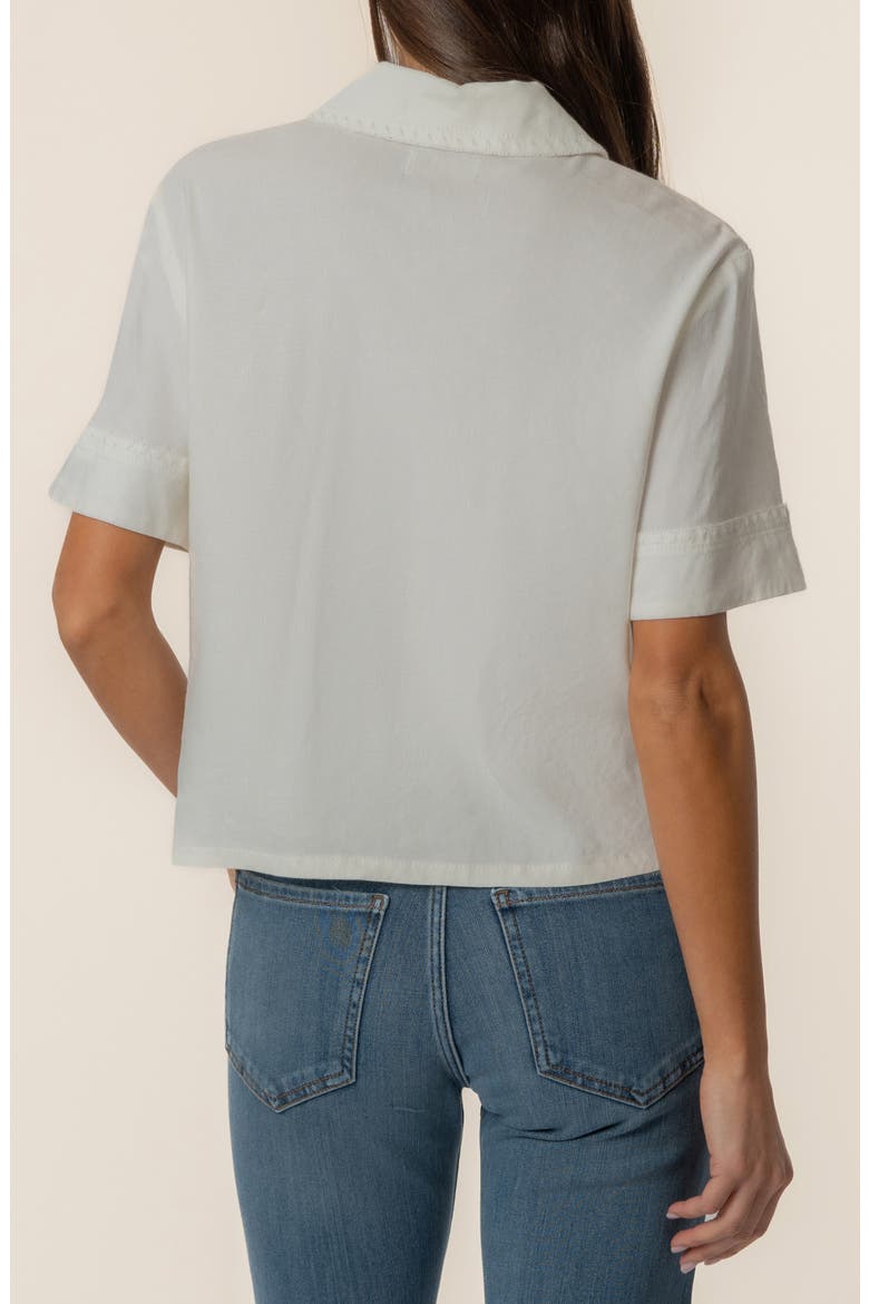 Marisol Linen Blend Button-Up Shirt, Alternate, color, WHITE