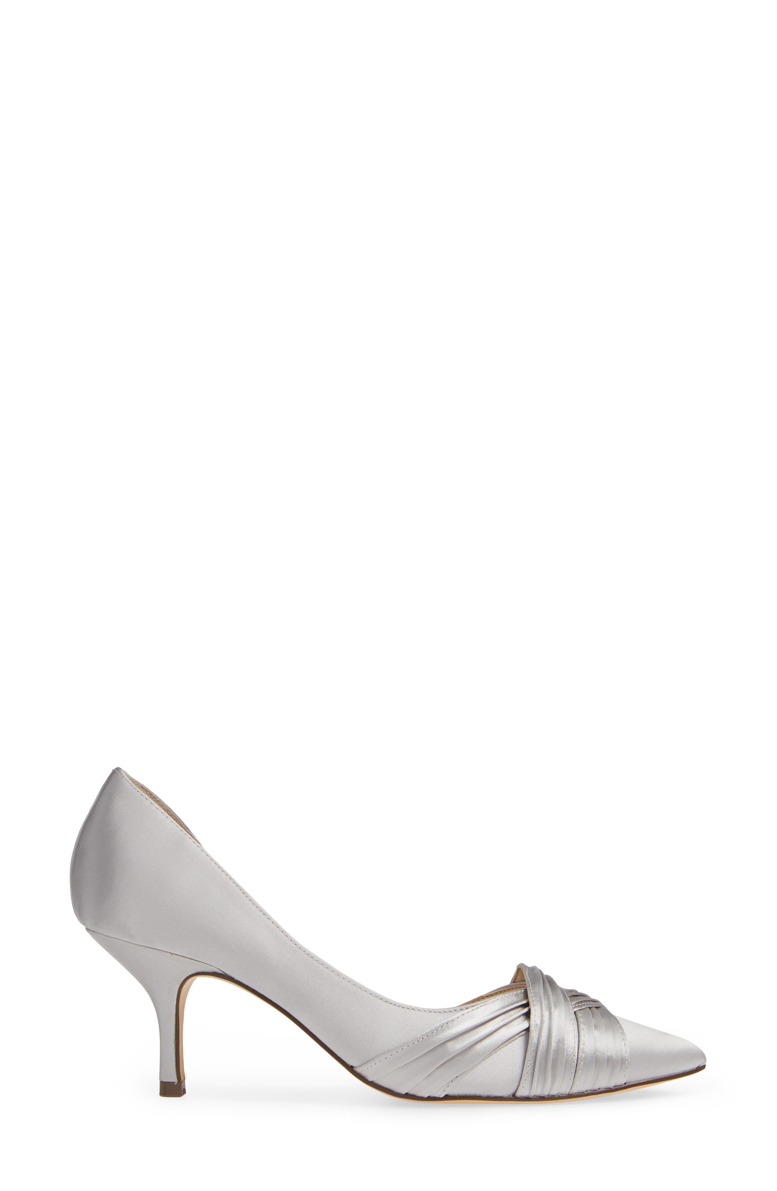 Blakely Half d'Orsay Pointy Toe Pump, Alternate, color, SILVER SATIN