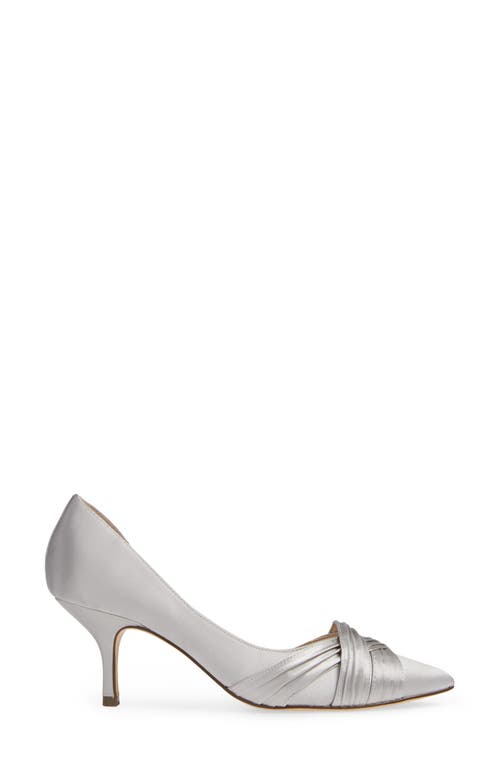 Nina Blakely Half D'orsay Pointy Toe Pump In Silver