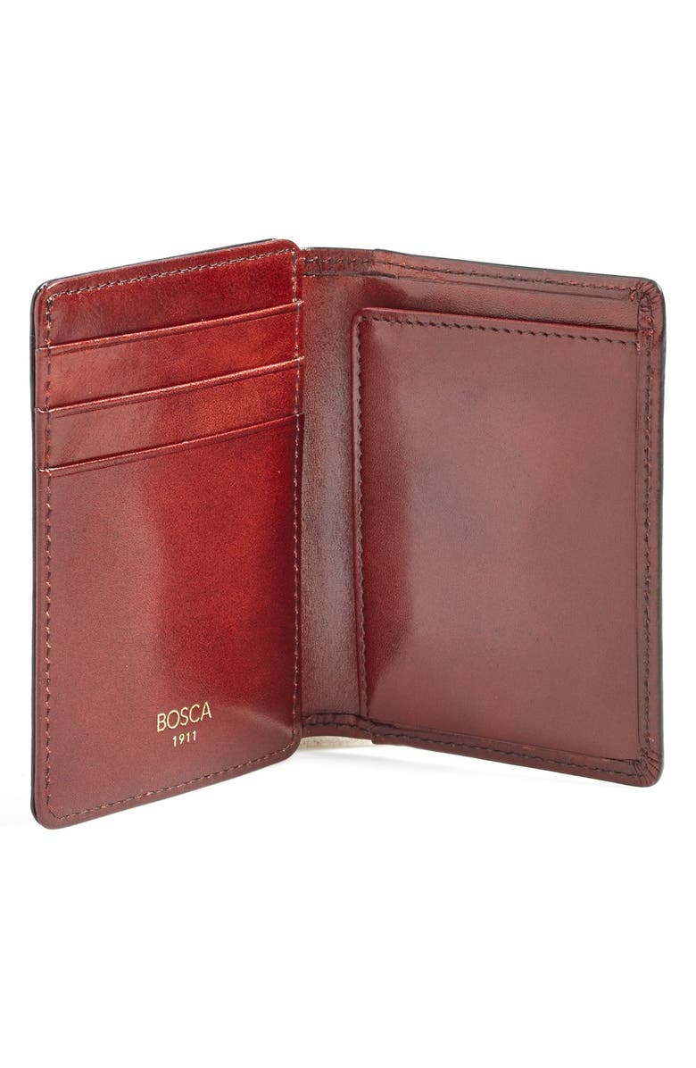 Bosca Old Leather Front Pocket ID Wallet, Alternate, color, Dark Brown