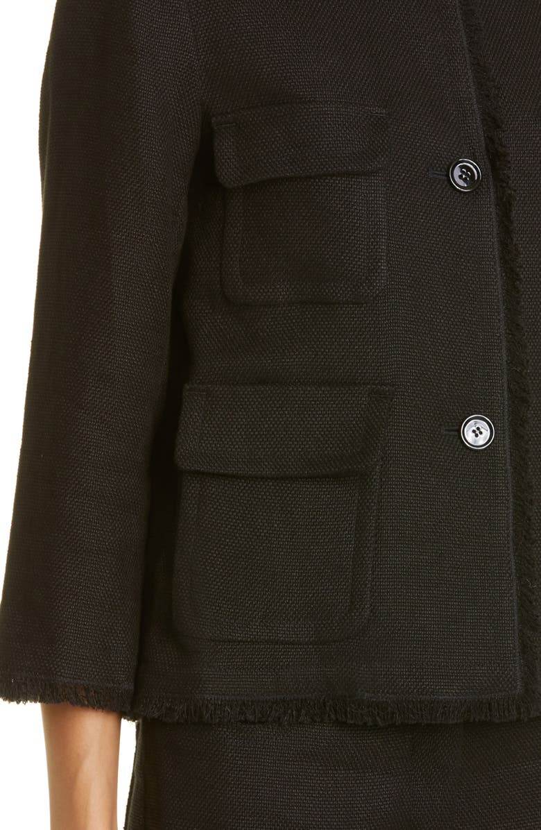 Max Mara Andreis Raw Edge Crop Jacket, Alternate, color,