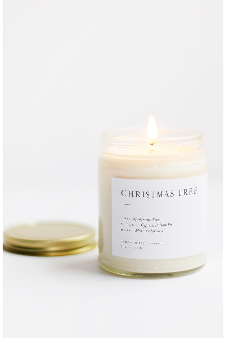 Christmas Tree Jar Candle, Alternate, color, WHITE