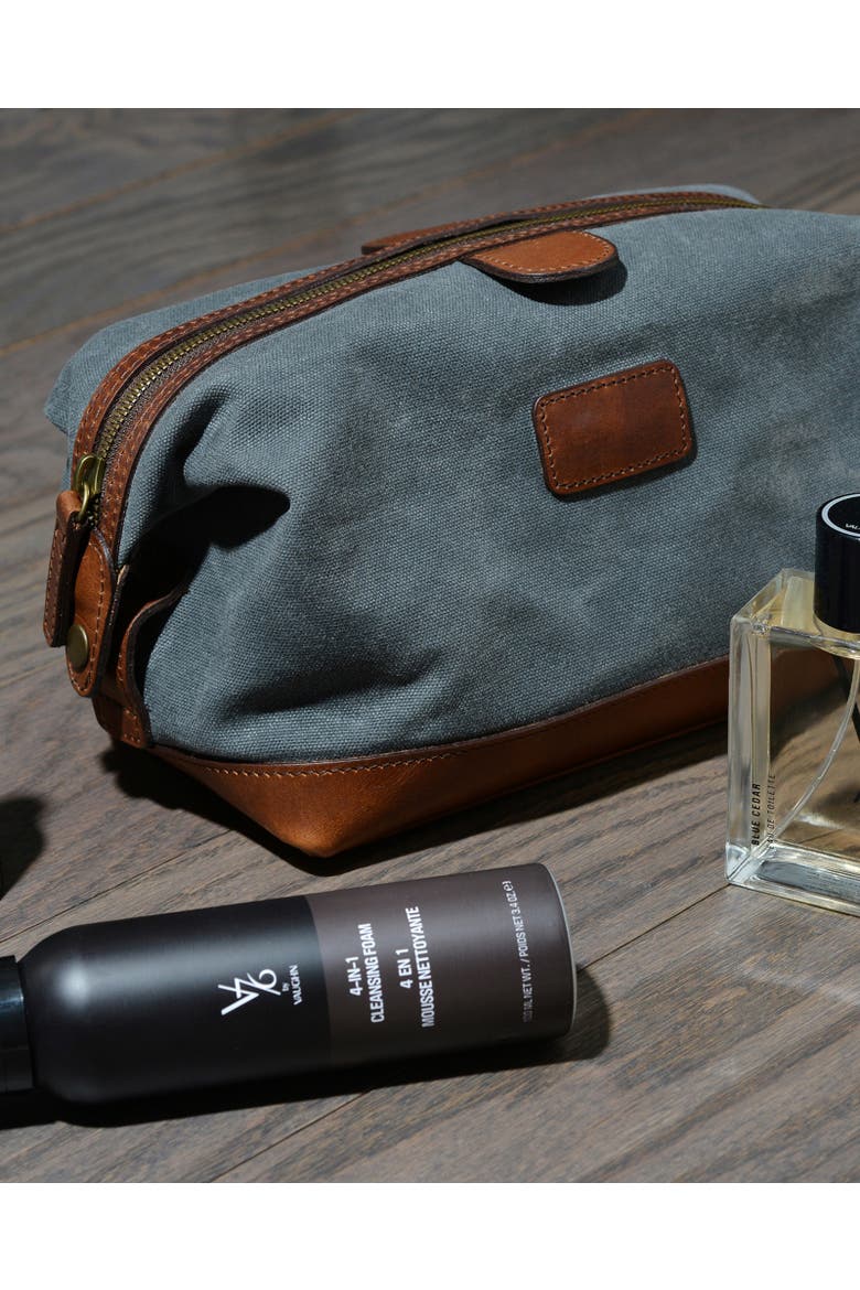 Ryder Waxed Canvas Dopp Kit, Alternate, color, Grey