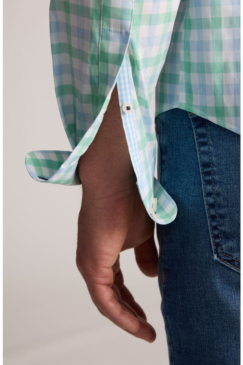 Kilpatrick Check CottonTek™ Performance Button-Up Shirt, Alternate, color, GREEN BLUE