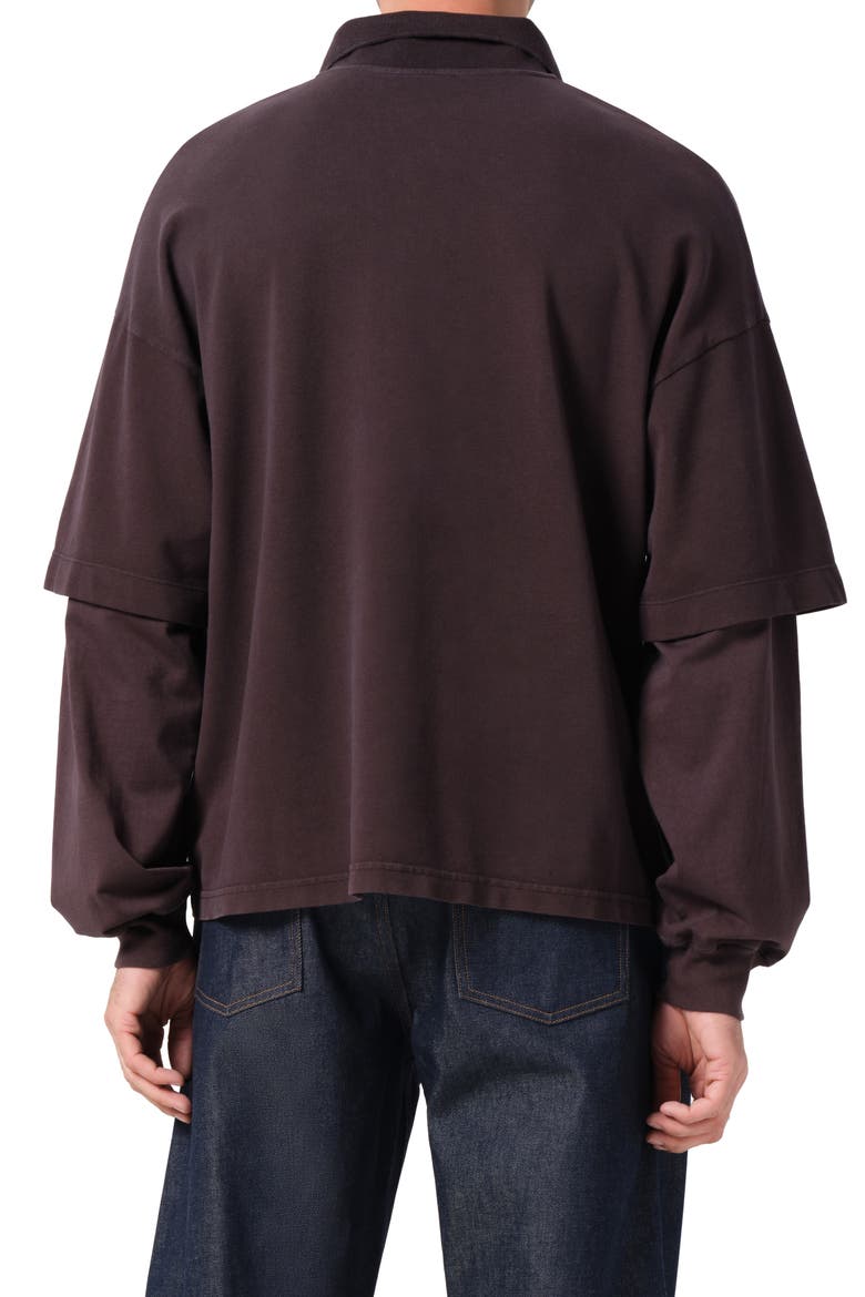 Curren Layered Piquè Polo, Alternate, color, ELYSIAN DARK BROWN