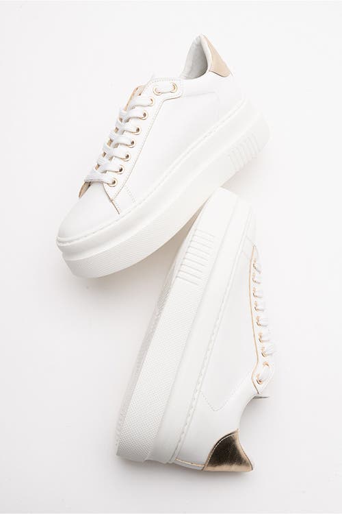 Forever & Always Shoes Violette Platform Sneakers In White