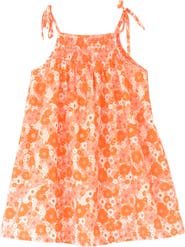 Beet World Girls' Shoulder-Tie Smocked Dress