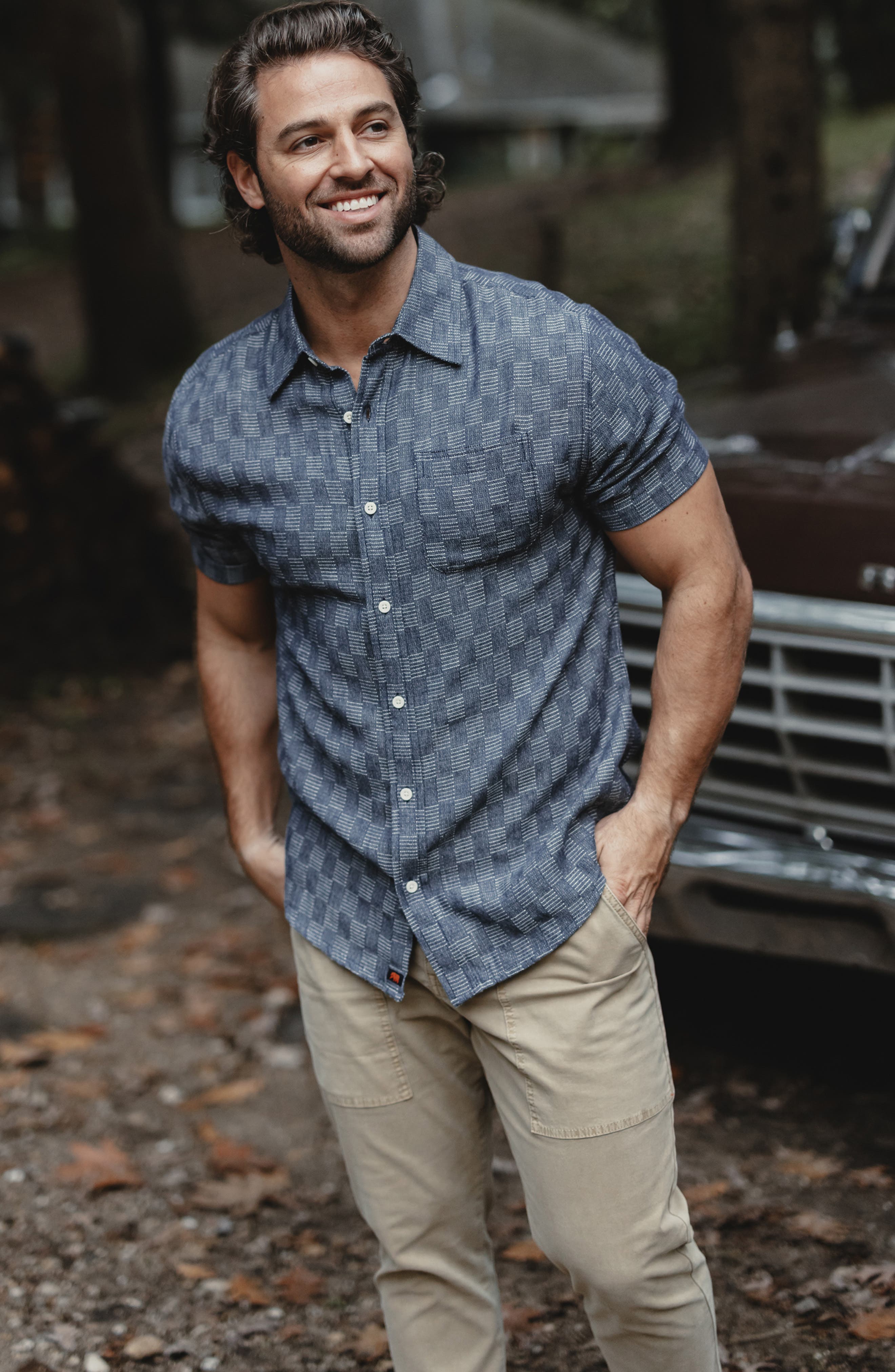 Мужские The Normal Brand Freshwater Short Sleeve Button-Up Shirt — фото 6