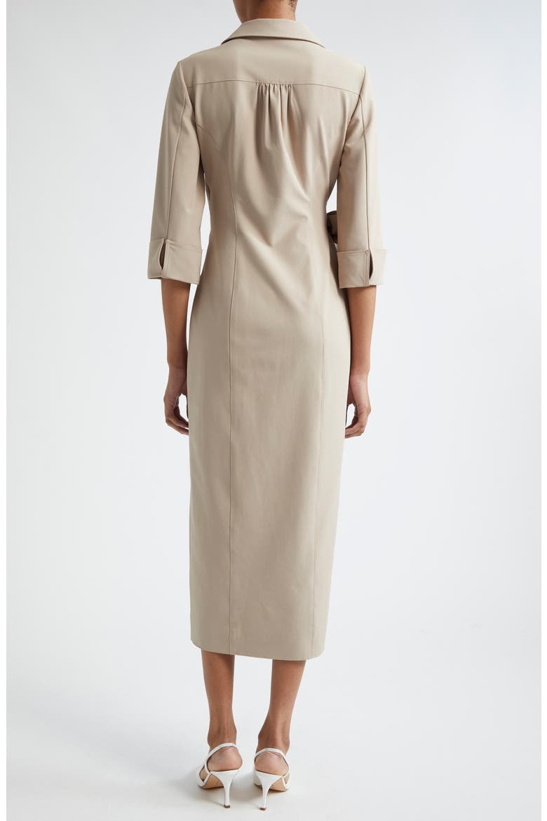 Cayleigh Wrap Midi Dress, Alternate, color, KHAKI