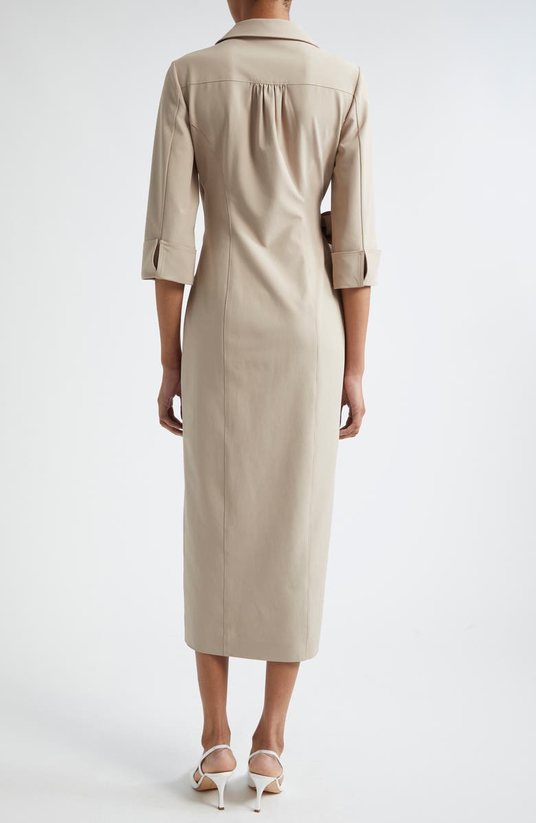Cinq à Sept Cayleigh Wrap Midi Dress, Alternate, color, Khaki