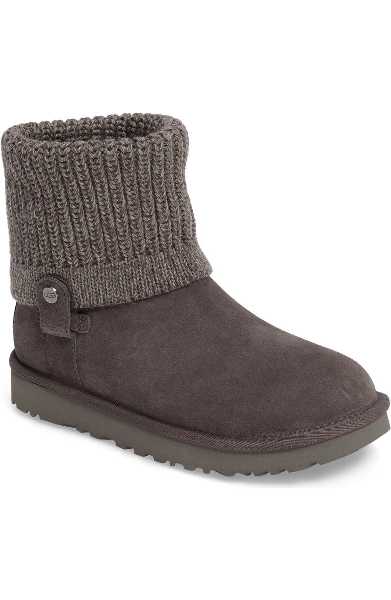 UGG<sup>®</sup> Saela Rib-Knit Cuff Boot, Main, color,