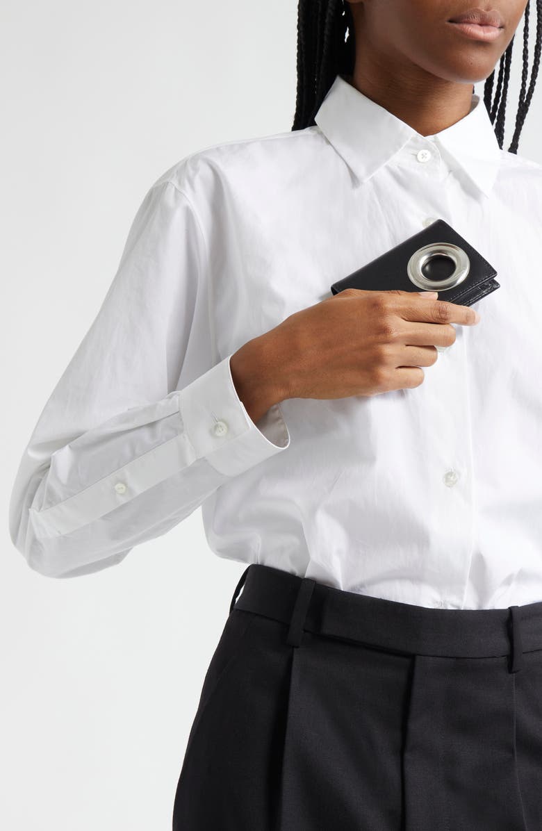 Comme des Garçons Wallets Eyelet Leather Bifold Wallet, Alternate, color, Black