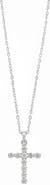 BY ADINA EDEN Diamond Tennis Cross Pendant Necklace 14K