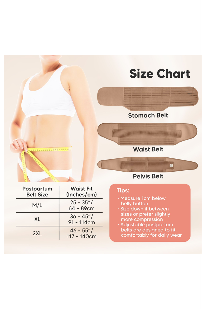 Revive 3-in-1 Postpartum Recovery Support Belt, Alternate, color, Warm Tan