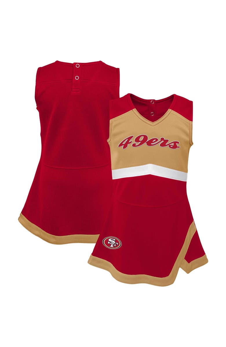 Outerstuff Girls Infant Scarlet San Francisco 49ers Cheer Captain Jumper Dress, Main, color, Scarlet