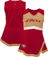 Outerstuff Girls Infant Scarlet San Francisco 49ers Cheer Captain Jumper Dress