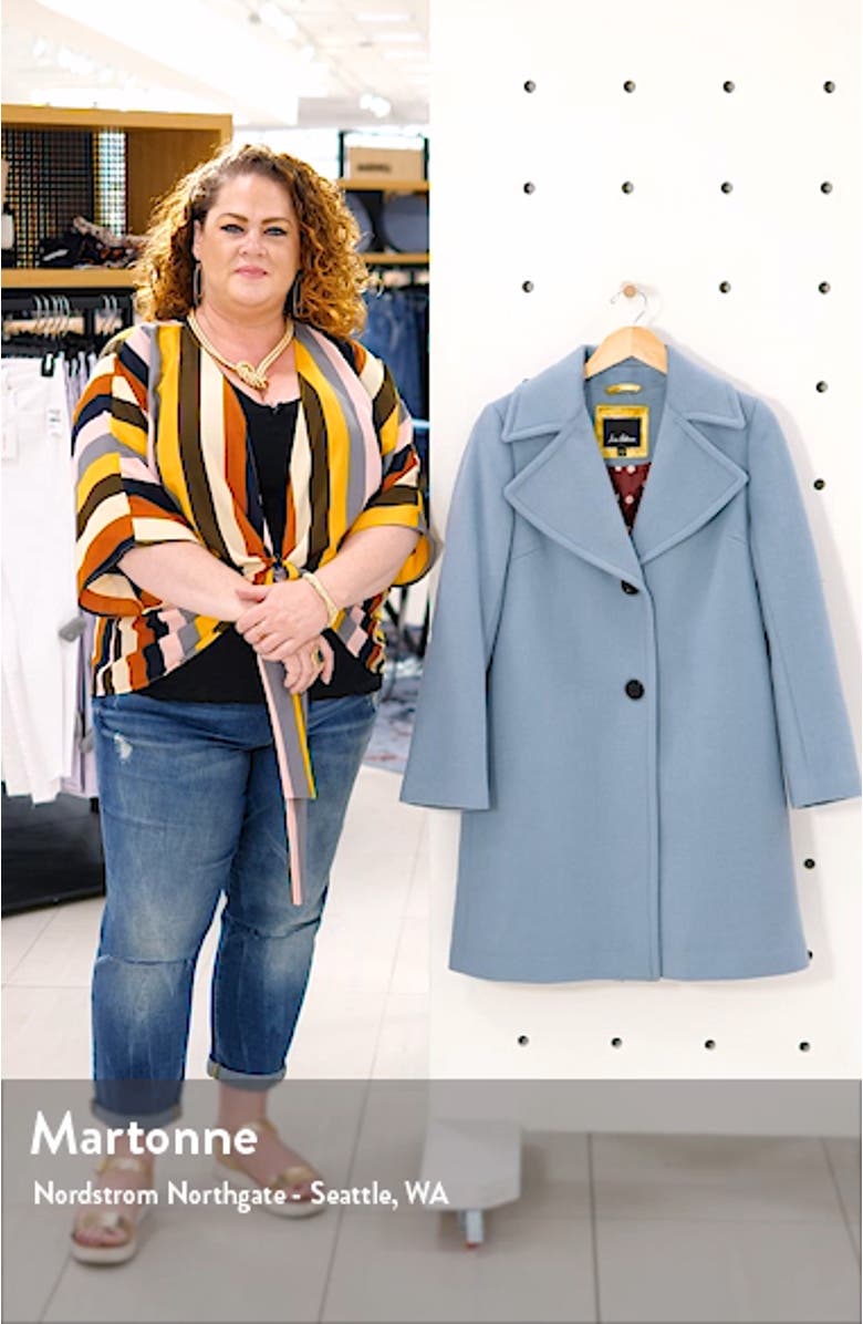 Single Breasted Wool Blend Coat, sales video thumbnail