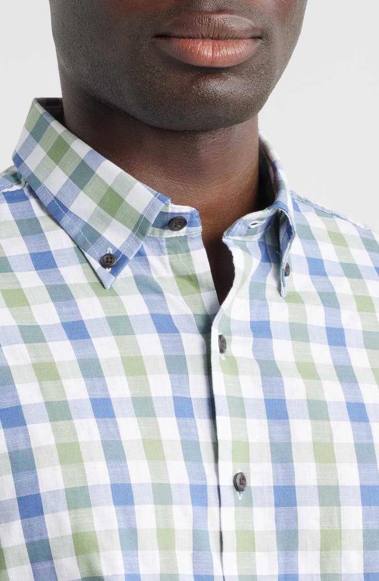 johnnie-O Candler Plaid Button-Down Shirt, Alternate, color, Forest