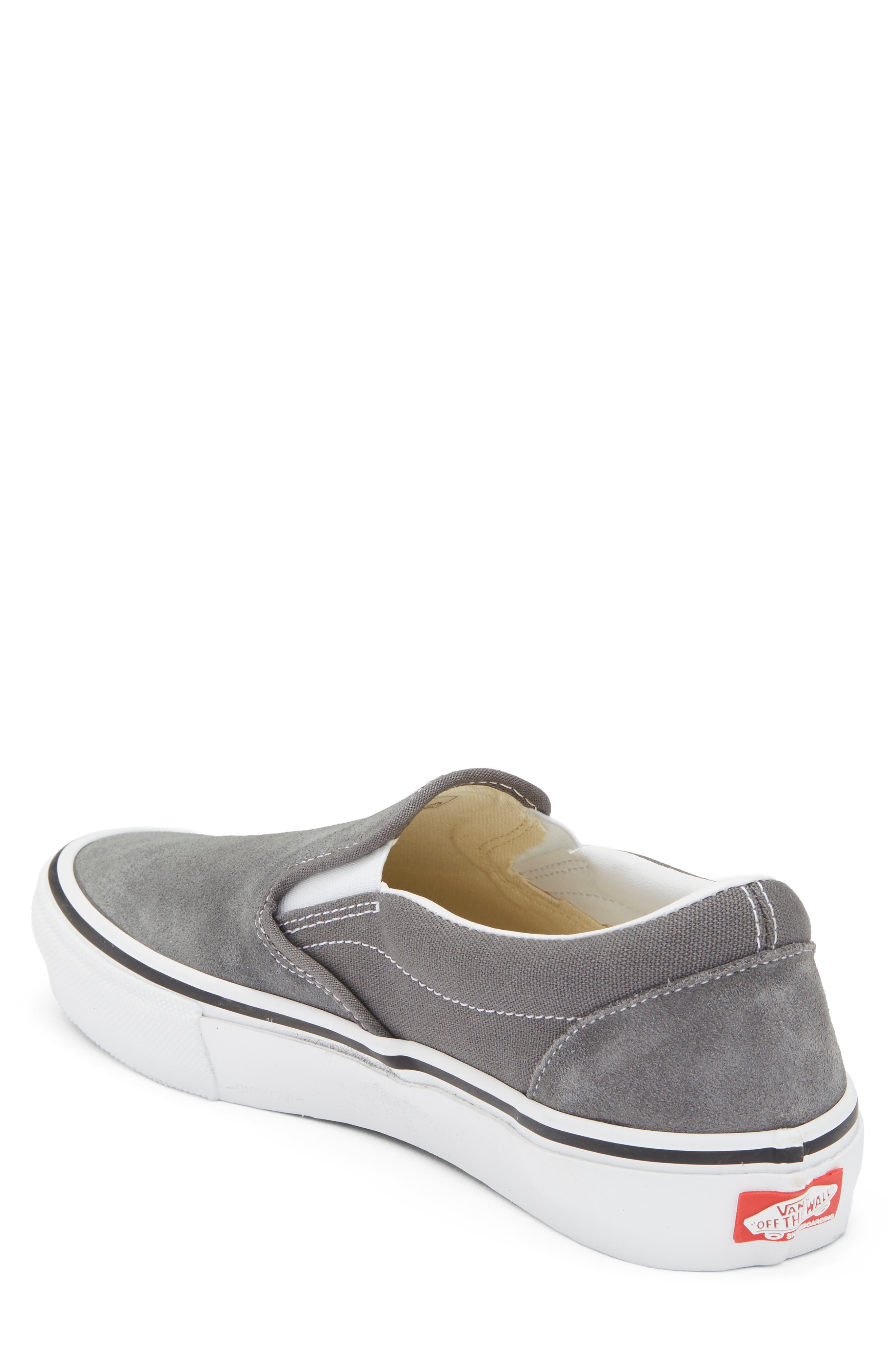 Skate Slip-On Sneaker, Alternate, color, PEWTER/WHITE